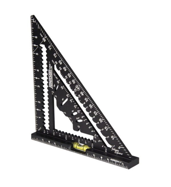 Model # 1904-0700V - 7-1/4" Johnny Square® MACH-1™ Smart Mark™ Rafter Square with Level Vial