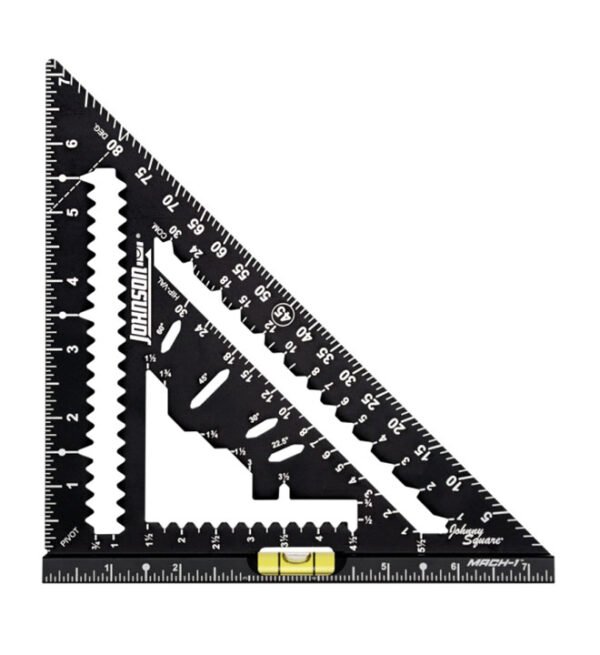 Model # 1904-0700V - 7-1/4" Johnny Square® MACH-1™ Smart Mark™ Rafter Square with Level Vial