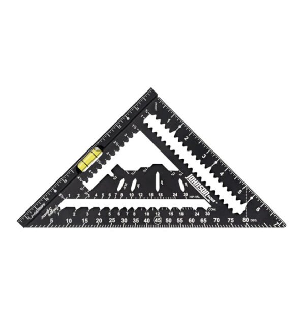 Model # 1904-0700V - 7-1/4" Johnny Square® MACH-1™ Smart Mark™ Rafter Square with Level Vial