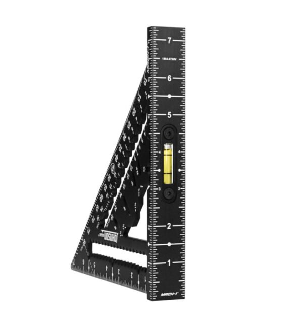 Model # 1904-0700V - 7-1/4" Johnny Square® MACH-1™ Smart Mark™ Rafter Square with Level Vial