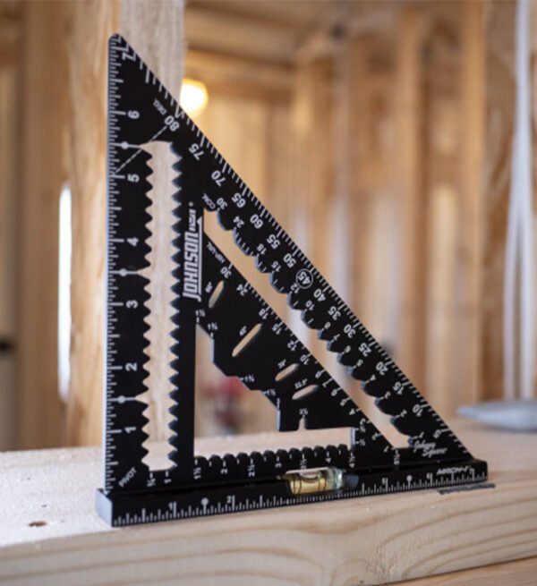 Model # 1904-0700V - 7-1/4" Johnny Square® MACH-1™ Smart Mark™ Rafter Square with Level Vial
