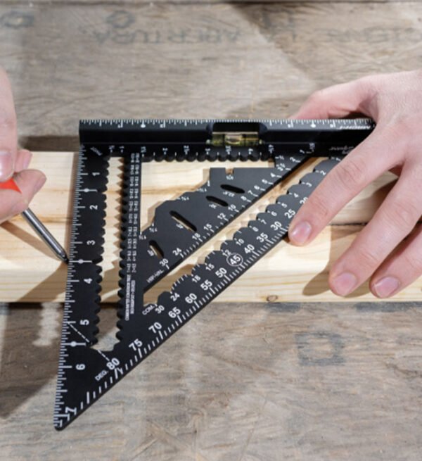 Model # 1904-0700V - 7-1/4" Johnny Square® MACH-1™ Smart Mark™ Rafter Square with Level Vial